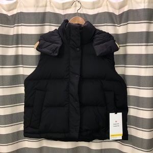 NWT Lululemon Wunder Puff Cropped Vest - Black - Size 6